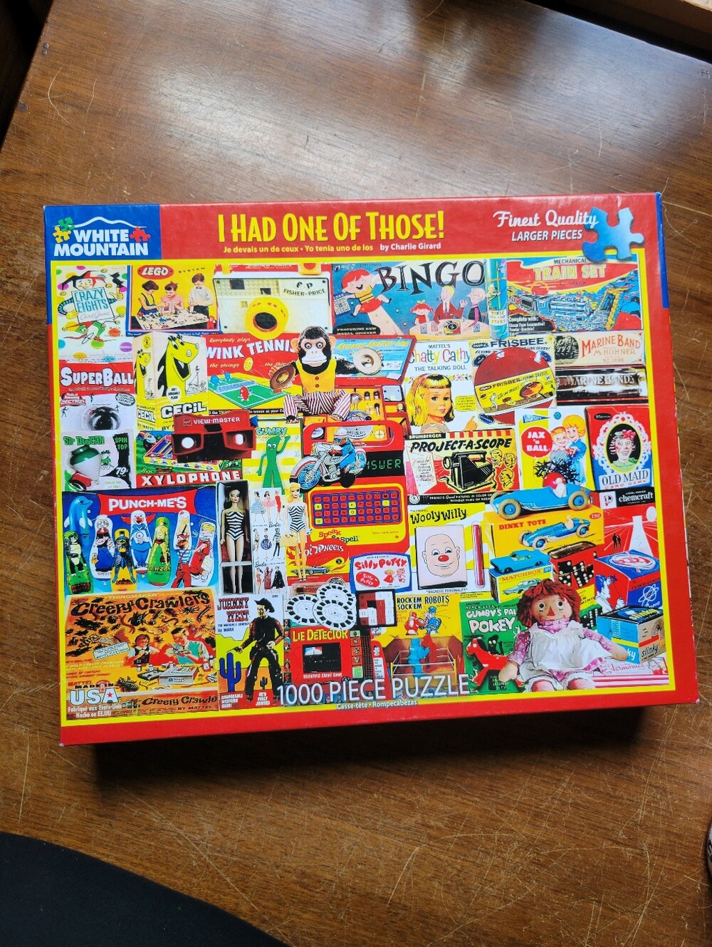White Mountain 1000 Piece Jigsaw Puzzle I HAD ONE OF THOSE! Vtg. Toys
